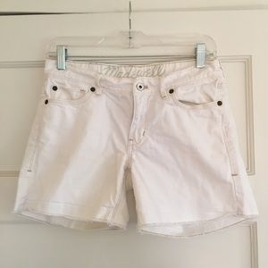 Madewell White Denim Jean Cutoff Shorts